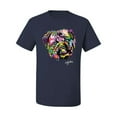 thumbnail image 2 of Wild Bobby, Colorful Rainbow Cute Pug Animal Lover Men's Graphic T-Shirt, Navy, 4XL, 2 of 3