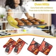 thumbnail image 5 of Naloa Space Skeleton Art Oven Mitts and Pot Holders 4 pcs Set, Cooking Baking Grilling Kitchen Oven Glove for Cooking, 5 of 6