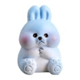thumbnail image 1 of Estatua de resina de conejito, figura de escritorio, decoración de Pascua, adorno en miniatura Azul, 1 of 9