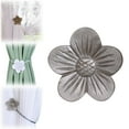 thumbnail image 2 of Magnet Curtain Buckle Gray,Vintage Curtain Tieback Resin Flower Drapery Holdback Window Curtain Decorative Buckle Holder for Home Cafe Balcony, 2 of 8