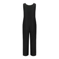 thumbnail image 4 of Qiylii Women Loose Style Jumpsuit, Floral U-shaped Collar Sleeveless Overalls, 4 of 9