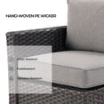 thumbnail image 7 of Grand Patio Melbourne Outdoor Wicker Sofa, Gray, 7 of 7