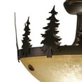 thumbnail image 3 of Vaxcel Yosemite 2L LED Bronze Rustic Tree Semi Flush Ceiling Light or Fan Light Kit, 3 of 5