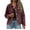 Purple., variant on HBGVBA Womens Winter Coats,Plus Size Warm Jackets for Women,Women's Solid Color Fashionable Suede Short Length Notched Collar Jacket Fall Winter Outerwear