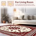 thumbnail image 2 of Flatwoven High Traffic Area Rug, Timeless Traditional Design with Exotic Elements and Rich Coloration, Non Slip, Stain Resistant, Washable Area Rugs for Living Room, Bedroom(Ivory, 3X5), 2 of 8
