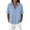 Light Blue, variant on Women Cotton Linen Polo Shirt Casual Short Sleeve Summer Snap Button V Neck Loose Drop Shoulder Work Office Beach Tops