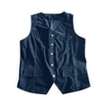 thumbnail image 4 of ZXLBBD Men's British Style Workwear Corduroy Vest Retro Vest Coat Casual Outdoor Loose Fit Daily Wear, 4 of 4