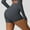 a_Dark Gray, variant on Women's Spandex Comfy Yoga Workout Shorts Mid Rise Summer Casual Stretch Cheerleader Dance Short Pants