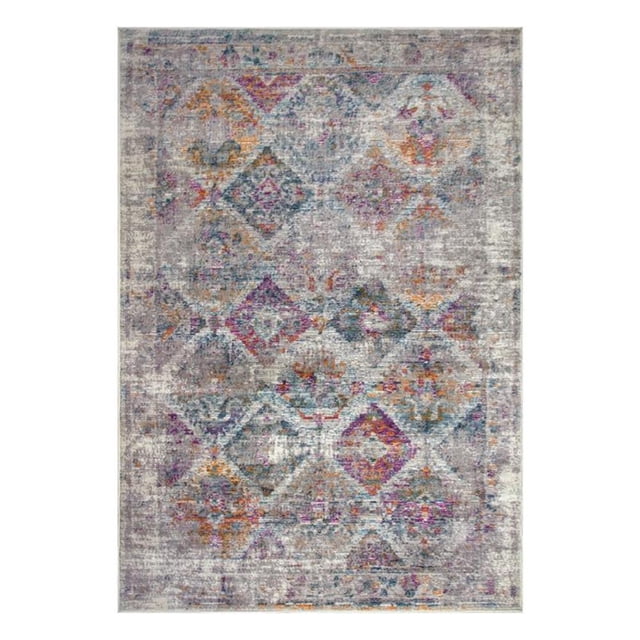 596189 Calian Vintage Patchwork Boho Chic Faded Area Rug Rectangle 3'9" x 5'9"
