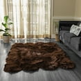 thumbnail image 1 of Faux Fur Area Rug Luxuriously Soft and Eco Friendly 5' X 7' Brown, 1 of 4