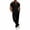 Black, variant on Mens Summer 2 Piece Outfits Short Sets Solid Color 1/4 Zip Shirts and Loose Fit Pant Casual Spring Clothes
