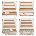 thumbnail image 6 of Sage Green Palm Tree Stair Treads Non Slip for Steps Summer Tropical Country Vintage Silver Tree Leaf 7 Pcs Reusable Adhesive Stair Runner Mats for Dogs Elders Treads Rugs for Staircase 8x30 In, 6 of 9