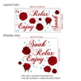 thumbnail image 3 of Elegant Red Roses Bathroom Wall Art Soak Relax Enjoy Print Waterproof, Easy to Install, Home Decor Gift, 3 of 6