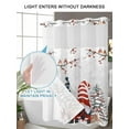 thumbnail image 4 of No Hook Shower Curtain with Snap in Liner,Merry Xmas Gray Dwarfs Elk Bird Waterproof Bath Curtain Double Layers with See Through Top Window, Pine Tree Berry Snowflake Hotel Shower Curtains 72x72in, 4 of 9