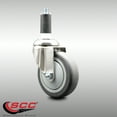 thumbnail image 2 of 4 Inch 316SS Thermoplastic Rubber Wheel Swivel 1-3/8 Inch Expanding Stem Caster, 2 of 2
