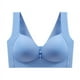thumbnail image 1 of Sujetador invisible sin costuras para mujer, ropa interior fina sin aros, talla grande, copa completa, parte superior fruncida, sujetador de coleccionista, 1 of 1