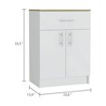 thumbnail image 3 of Atlin Designs Wood Pantry Cabinet with Counter Top in White/Light Oak, 3 of 13