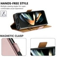 thumbnail image 2 of SaniMore Case for Samsung Galaxy Z Fold 4, Wear-resistant PU Leather Retro Durable TPU Shell Flip Folio Stand, Full Body Protection Magnetic Clasp Business Shell, Rosegold, 2 of 5