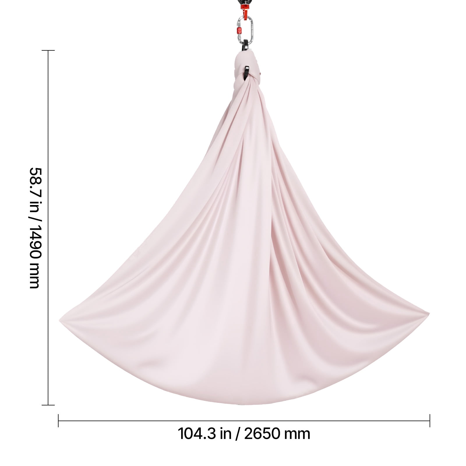 VEVOR Aerial Yoga Hammock, 300 lbs Load Aerial Silk, Yoga Swing with Nylon Fabric, PE Zipper Bag for Parent-Child Interaction, Strengthen Muscles & Improve Practice, Hammock and Swing Combo