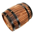 thumbnail image 7 of MLINS Dark Brown Wooden Wine Barrel Decor for Home and Bar Landscaping Perfect Vintage Style Ornament 24.5 Inches, 7 of 7