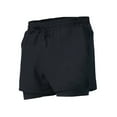 thumbnail image 3 of Men's 2-in-1 Running Shorts Quick Drying Breathable Active Training Exercise Jogging Cycling Shorts with Longer Liner Black 3XL Height 185-190cm, 3 of 6