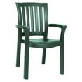 thumbnail image 1 of Compamia Sunshine Chaise de Salle à Manger de Patio en Résine avec Accoudoirs, Vert, 1 of 7