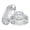Men's Size 8 & Women's Size 5, variant on Wedding Rings Sets for His and Hers Engagement Promise Rings Set for Couples Silver Plated Anniversary Gift Size 11&6