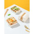 thumbnail image 2 of Conteneur Alimentaire Jetable pour Emporter Boîte de Rangement Réutilisable pour Burger Pique-Nique avec Couvercles, 2 of 5