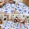 thumbnail image 6 of Blue Purple Area&nbsp;Rug 4x6ft Pansy Flowers Abstract Watercolor Ombre Petals Non-Slip&nbsp;Washable Square&nbsp;Rugs Soft Felt Indoor Floor Mat for Bedroom Kitchen Living Room Bathroom, 6 of 9
