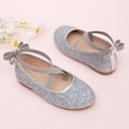 thumbnail image 4 of newwalpole Mary Jane Flats for Toddler Girls Little Kids Glittery Dress Princess Wedding Ballet Shoes Silver for Size 12, 4 of 7