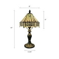thumbnail image 6 of Tiffany Mini Table Lamp White Hexagon Stained Glass LED Bulb Included for Living Room Dining Room Bedroom Bedside 8" D*8" W*15" H, 6 of 6