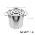 thumbnail image 2 of RUNROTOO Metal Cooking Pot For Stewing Soup In Silver 1Set, 2 of 8