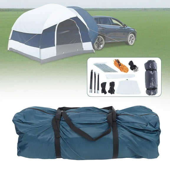 SUV Truck Car Tent, Camping Tent Awning Rooftop UV Truck Camping Travel Shelter Outdoor Sunshade Canopy W/Storage Bag 8x6ft for 4-5 People