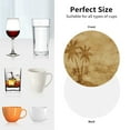 thumbnail image 6 of Naloa Retro Palm Tree Leather Coasters for Drinks, Durable Drink Coasters 4 Set for Tabletop Protection, Luxurious Home Décor and Housewarming Gift ( {designName})Round Shape, 6 of 6