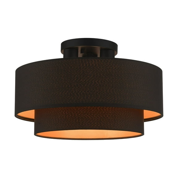 Livex Lighting - Sentosa - 3 Light Large Semi-Flush Mount In Mid-Century Modern
