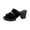 Black, variant on Women's Platform Sandals Leather Sequins High Heel Open Toe Slip-On Non-slip lug sole 2026 Chunky heel Mules for Summer Parties Weddings Date Nights Silver 7 Wide