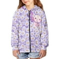 thumbnail image 3 of chaqlin Axolotl Hoodies for Teen Girls Trendy Y2K Zip Up Hoodie Daisy Print Long Sleeve Hooded Sweatshirts Lightweight Loose Athletic Jacket with Pocket, 3 of 7