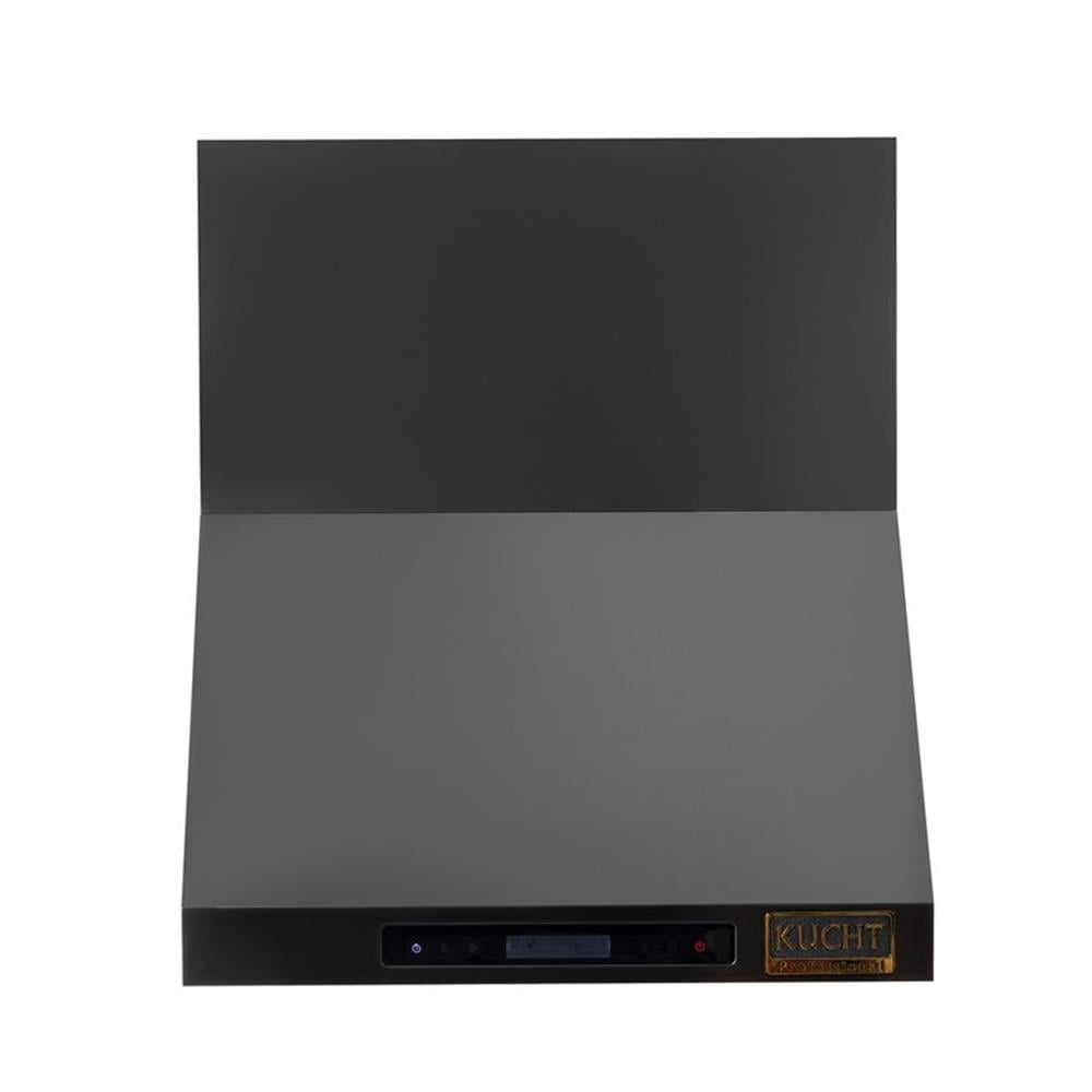 Pemberly Row 30" Dual Fuel Range Propane Gas in Titanium & Wall Mount Range Hood