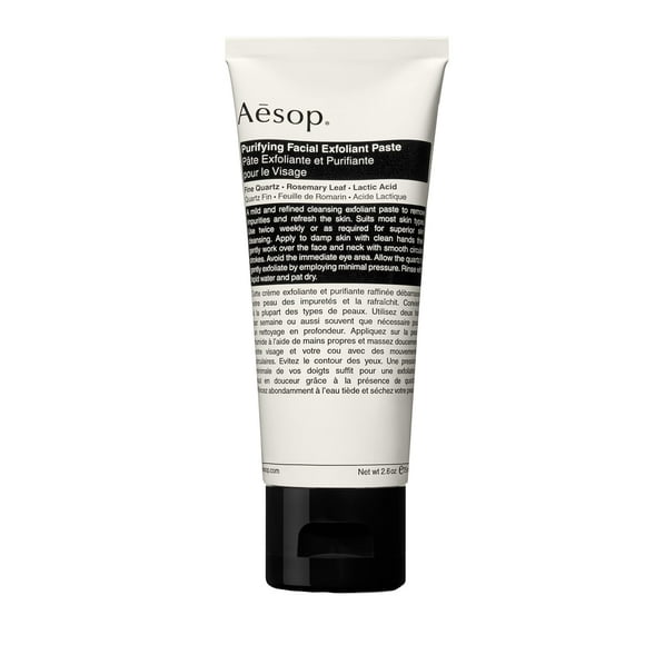 Aesop Purifying Facial Exfoliant Paste | Cream-Based, Enhanced with Fine Quartz and Lactic Acid | Softens and Sloughs Dead Skin | 2.6 oz