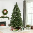 thumbnail image 2 of HOMCOM Sapin de Noël Artificiel Enneigé de 7 Pieds Décoration de Noël avec Pomme de Pin, 2 of 10