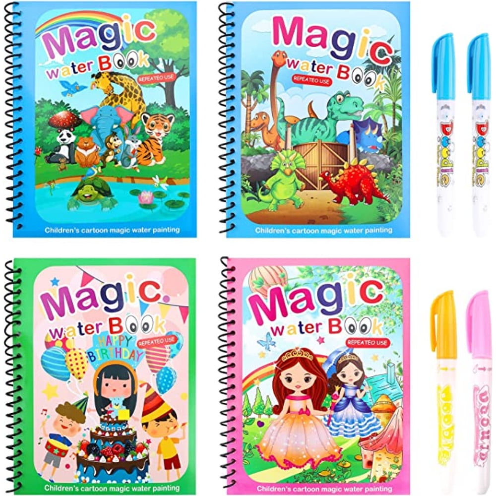 HEVIRGO Color Changing Kids Drawing Book Ergonomic Paper Magical Water  Coloring Painting Book for Child Water Drawing Book