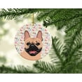 thumbnail image 2 of French Bulldog Fawn #2 Christmas Ceramic Ornament 2.8 in x 2.8 in, 2 of 3