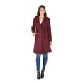 thumbnail image 3 of Haute Edition Women' Walker Wool Blend 3/4 Belted Long Jacket Winter Coat, 3 of 6