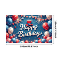 thumbnail image 3 of Colorful Theme Birthday Banner Decorative Design Party Backdrop for Kids Celebration Patriotic Event Indoor Decoration, 3 of 8