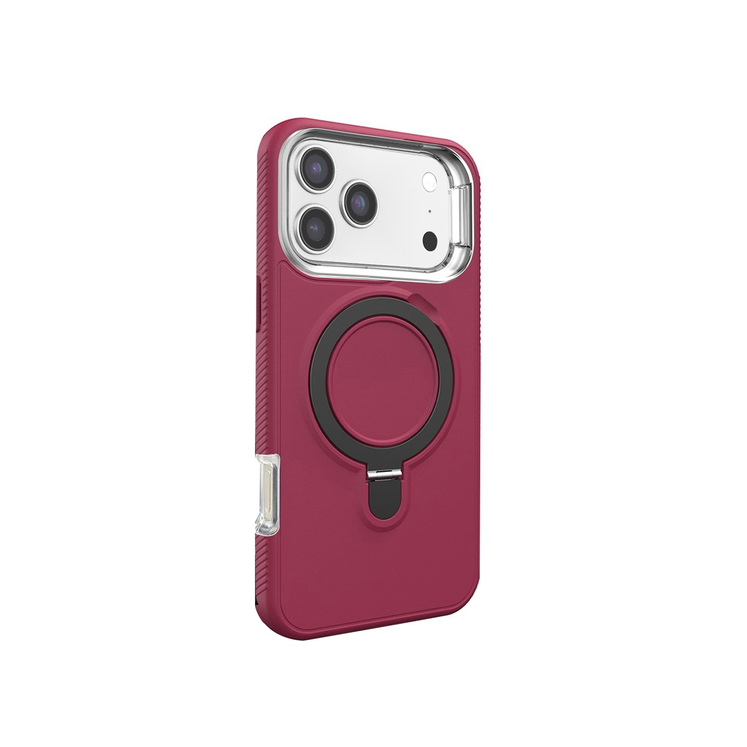 Tough Protective Phone Cover with Adjustable Kickstand for iPhone 17 Pro Max - Maroon