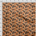 thumbnail image 3 of oneOone Cotton Cambric Rust Brown Fabric Geometric & Rose Floral Sewing Craft Projects Fabric Prints By Yard 56 Inch Wide, 3 of 4