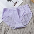 thumbnail image 2 of HAOTAGS Women's Comfort Brief Underwear,Cotton Solid Quick-drying Daily Panties Purple M, 2 of 3