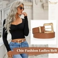 thumbnail image 4 of JASGOOD Plus Size Leather Belts for Women Ladies Belt for Jeans Pants with Gold Buckle, 4 of 9