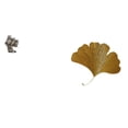thumbnail image 1 of Figuras de búho, escultura de búho de resina, estatua de animal en miniatura, adorno de hierro forjado con hojas de ginkgo, diseño artístico, ideal pa, 1 of 8