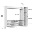 thumbnail image 2 of Cozy Castle Modern White Wall Unit TV Stand with Bookshelves for 55" TVs,Media Entertainment Center TV Console Table with Open Adjustable Shelves for Living Room, Bedroom, 2 of 11
